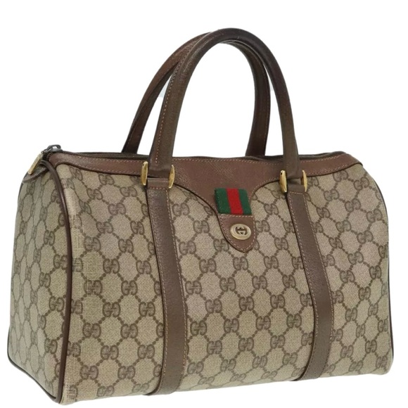 Authenticated Gucci Supreme Web Sherry Boston Ophidia Tote Bag Handbag Purse - Picture 4 of 17